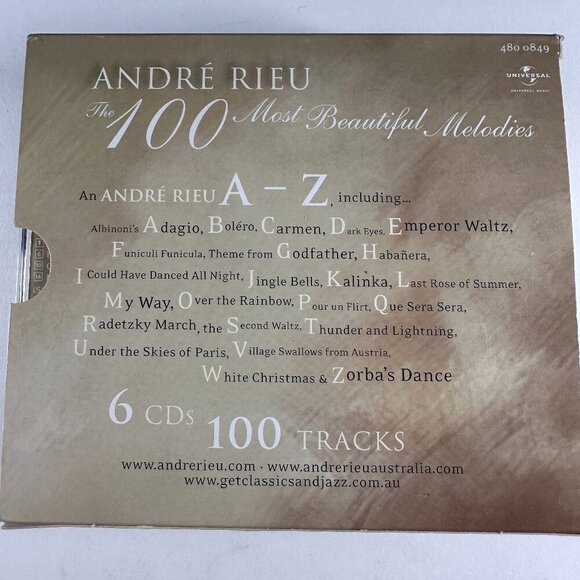ANDRE RIEU ORCHESTRA "THE 100 MOST BEAUTIFUL MELODIES" - 6 CDs SET. - Picture 3 of 14